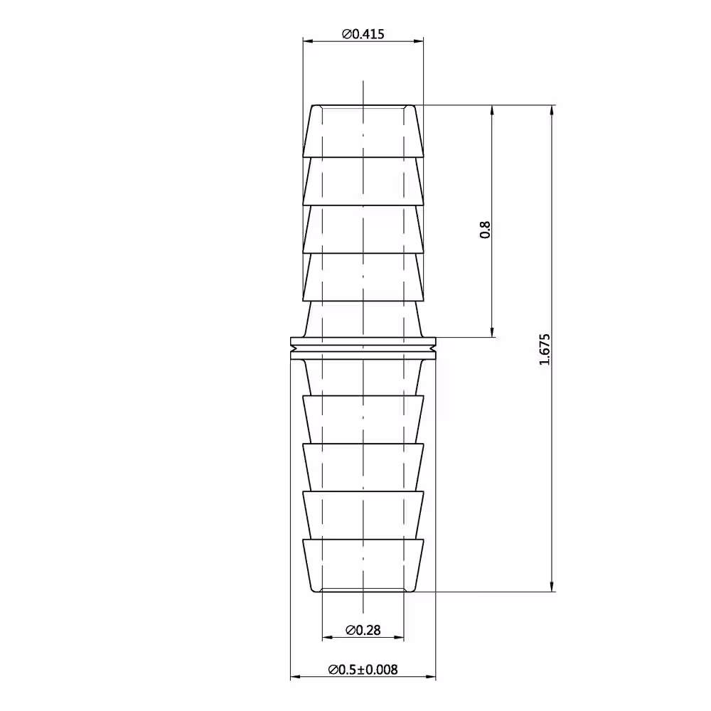 Everbilt 3/8 in. x 3/8 in. Barb Brass Splicer Fitting