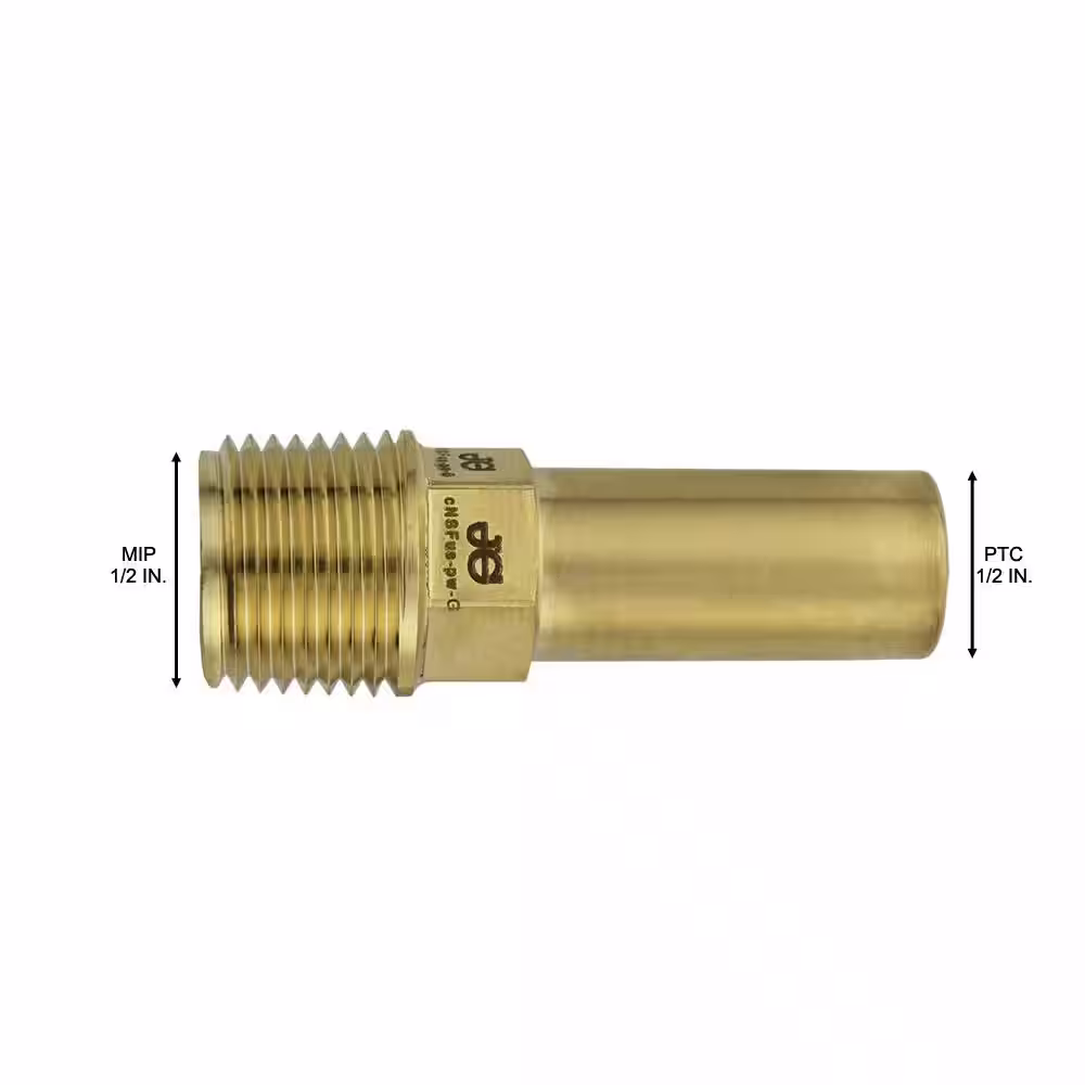 SharkBite ProLock 1/2 in. Push-to-Connect x MIP Brass Stem Adapter Fitting