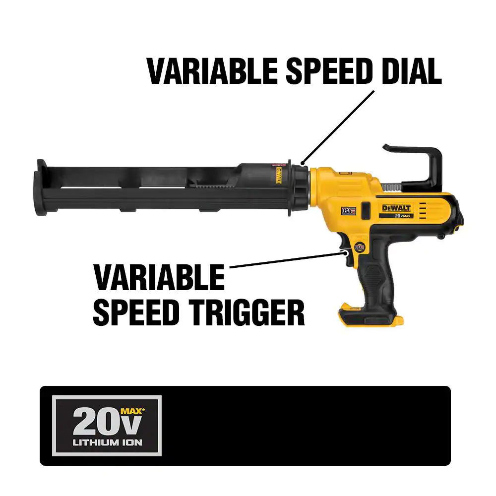 DEWALT 20V MAX Cordless 29 oz / 600 ml Adhesive Gun (Tool Only)