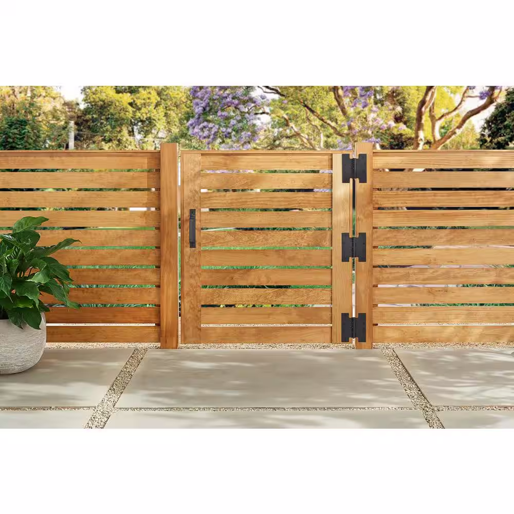 Everbilt 6 in. Slate Grey Modern H-Hinge with Rust Defender