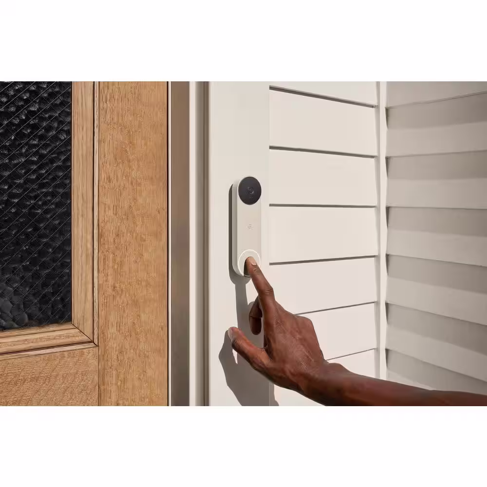 Google Nest Doorbell (Battery) - Smart Wi-Fi Video Doorbell Camera - Linen