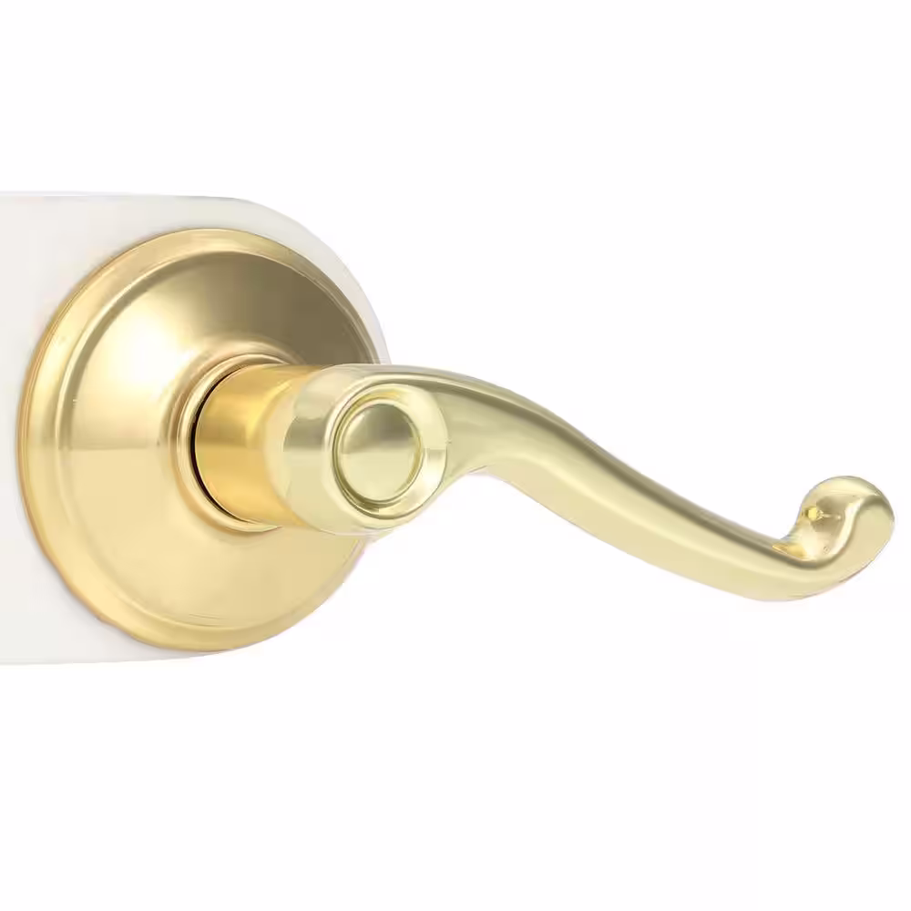 Schlage Flair Bright Brass Passage Hall/Closet Door Handle