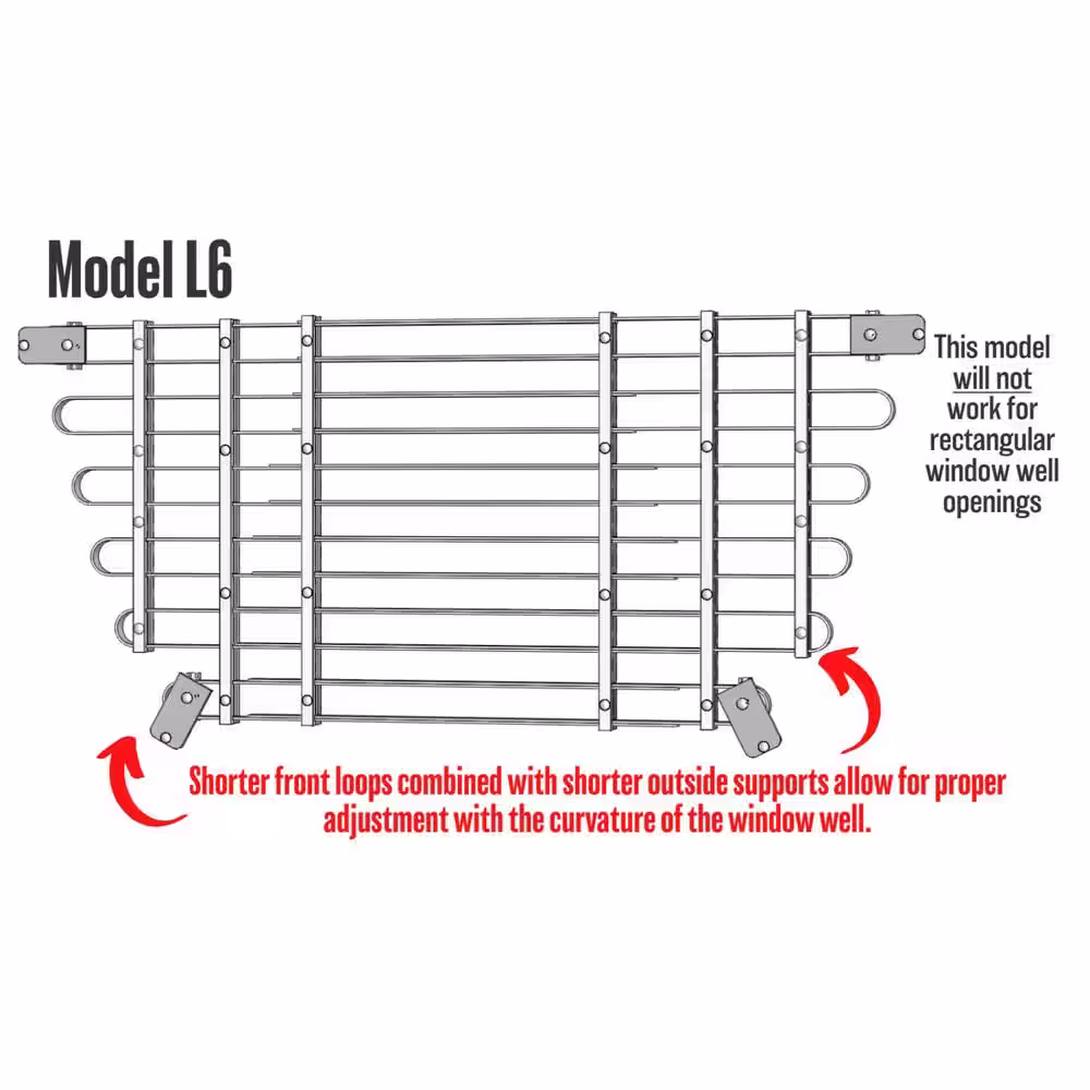 Adjust-A-Grate 22 - 25 in. x 45 - 60 in. Adjustable Aluminum Window Well Grate