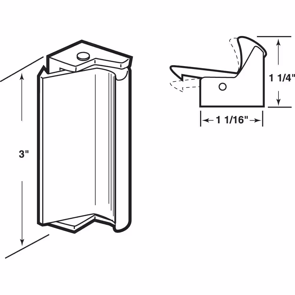 Prime-Line Black Plastic, Sliding Window Latch and Pull