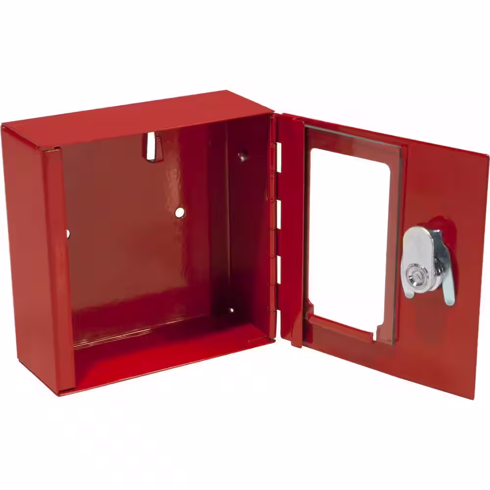 BARSKA Small Breakable Emergency Key Box Safe with Attached Hammer