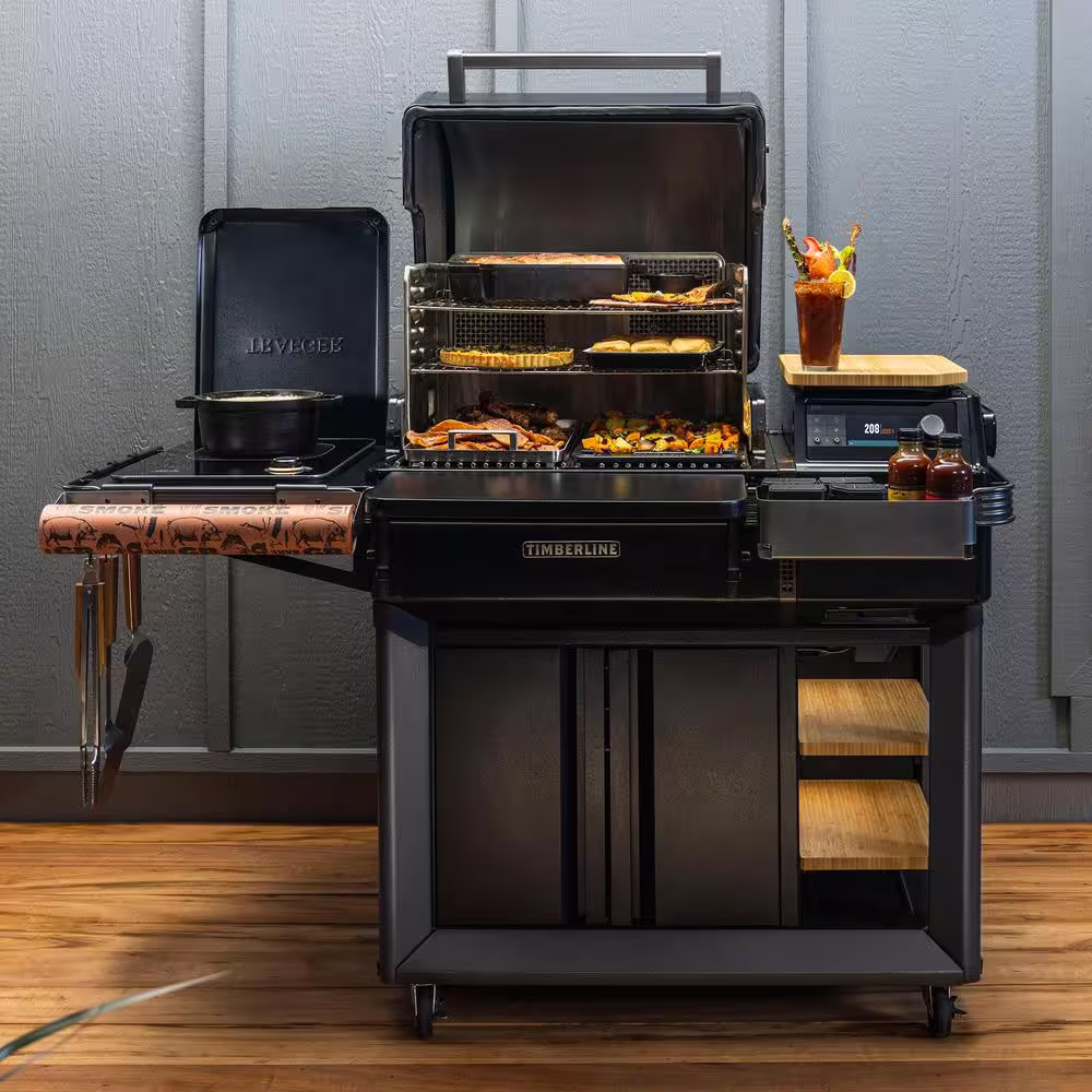 Traeger Timberline Wood Pellet Grill in Black with Cover
