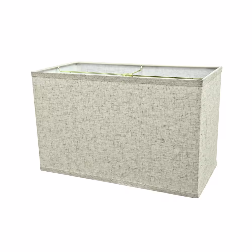 Aspen Creative Corporation 16 in. x 10 in. Beige Hardback Rectangular Lamp Shade