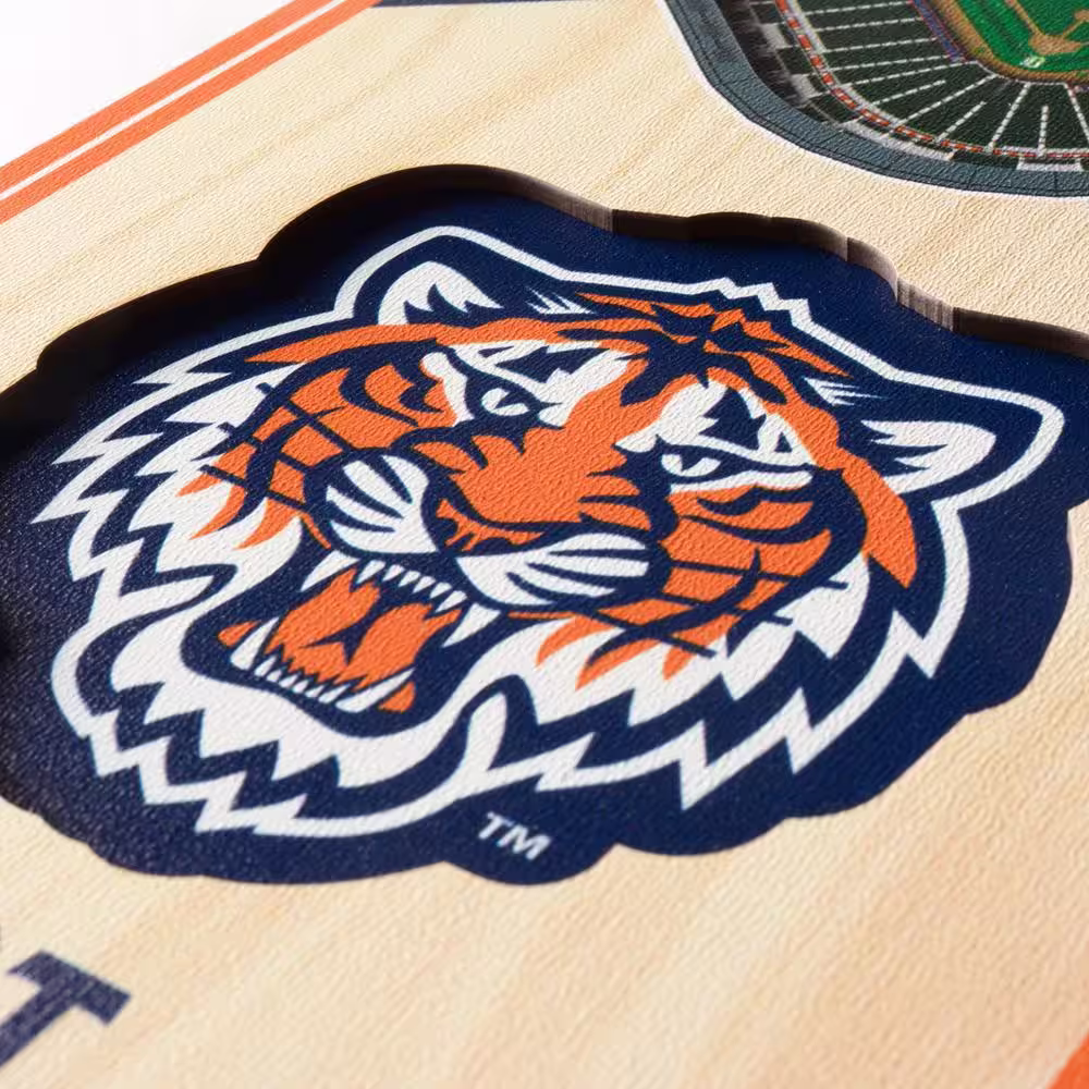 YouTheFan MLB Detroit Tigers 6 in. x 19 in. 3D Stadium Banner-Comerica Park