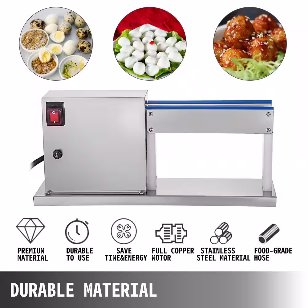 VEVOR Electric Quail Egg Peeler Machine 18 Watt 50 KG per Hour Semi-Automatic Stainless Steel Commercial Quail Egg Sheller