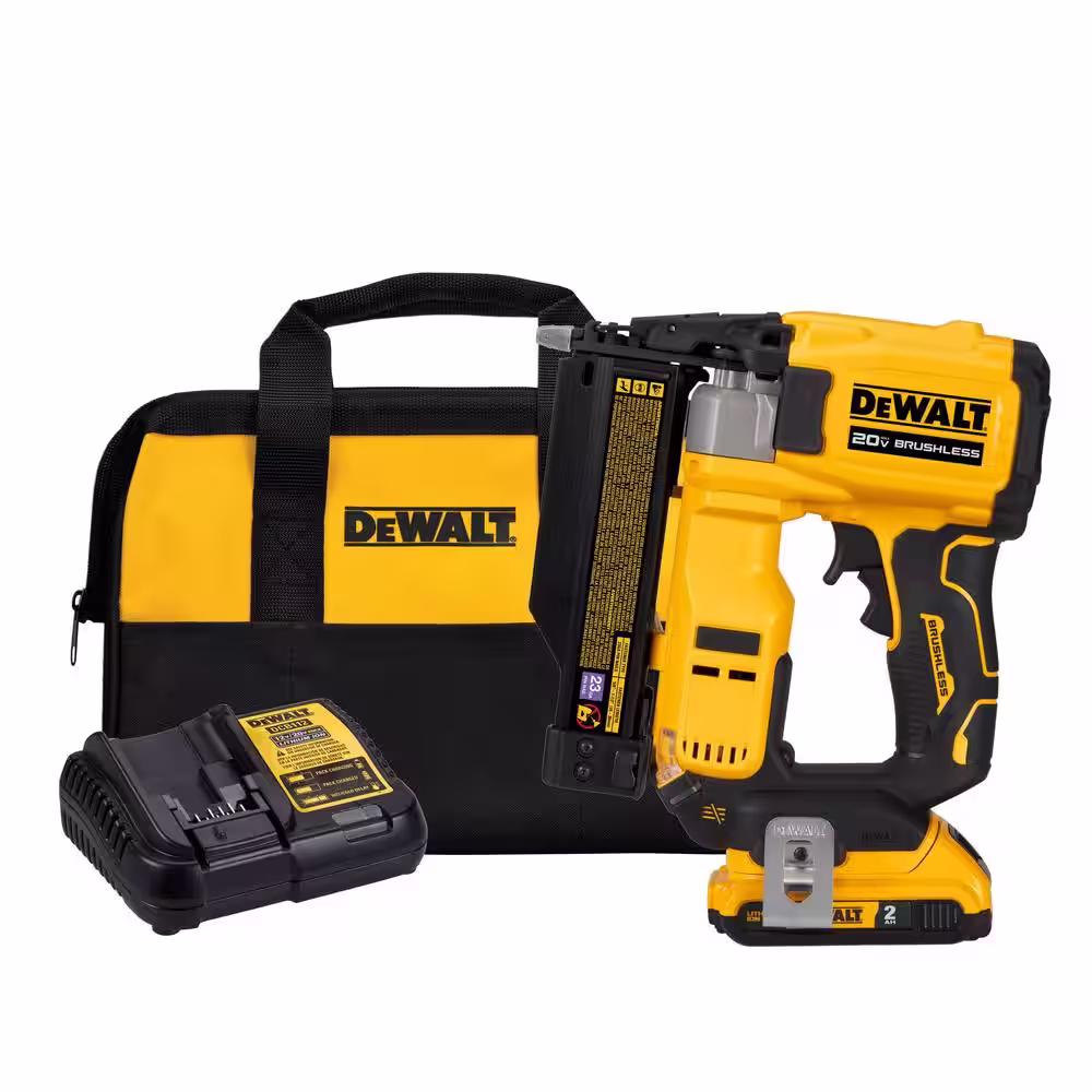 DEWALT ATOMIC 20V MAX Lithium Ion Cordless 23 Gauge Pin Nailer Kit and 1 1/2 in. x 23 Gauge Pin Nails  2000 Pieces