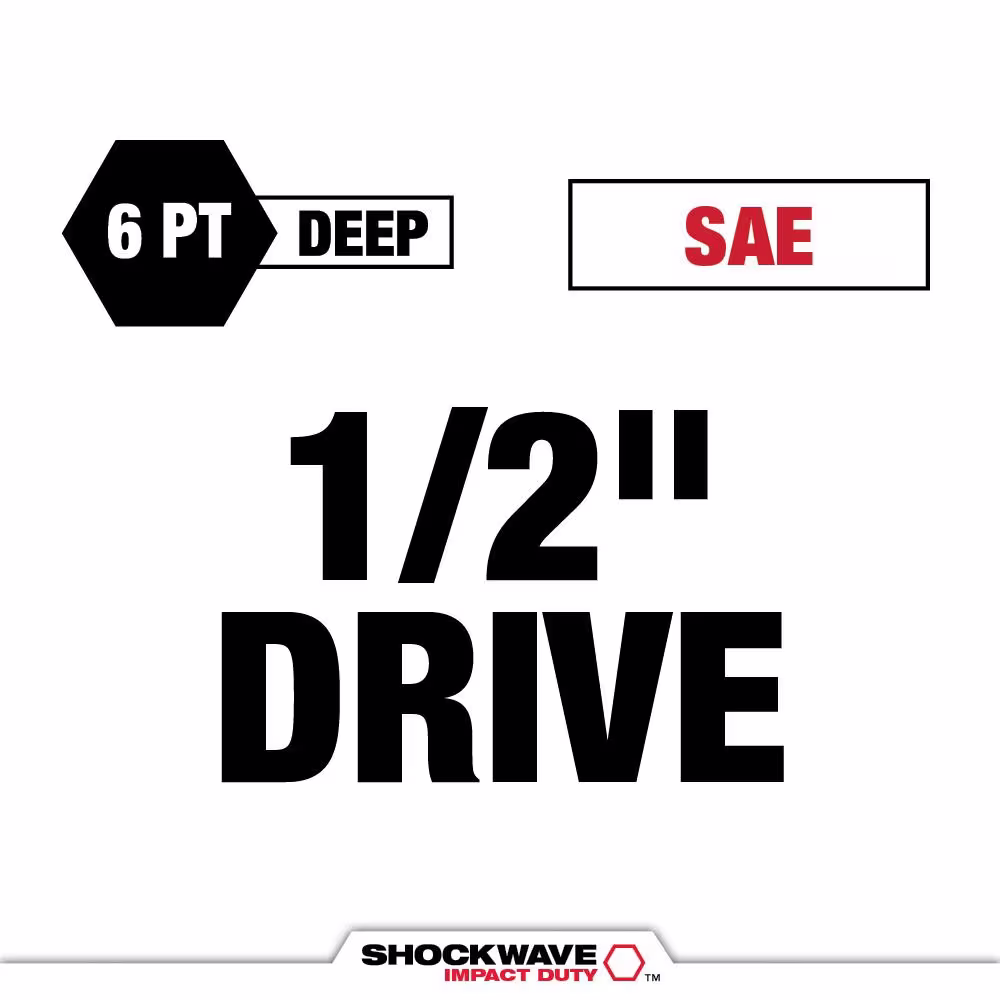Milwaukee SHOCKWAVE 1/2 in. Drive SAE Deep Well Impact Socket Set (24-Piece)