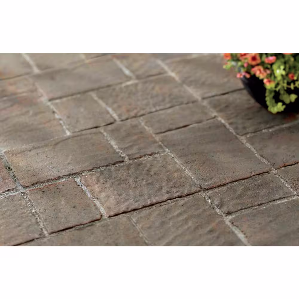Oldcastle 15.75 in. x 15.75 in. x 2 in. Four Cobble Harbor Concrete Step Stone