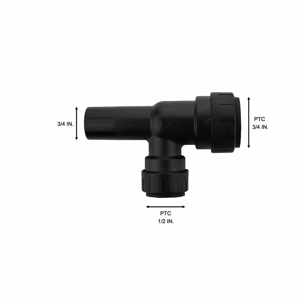 SharkBite ProLock 1/2 in. Push-To-Connect Plastic Stackable Tee Fitting