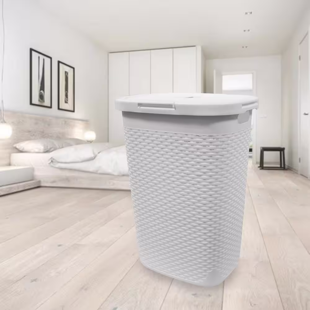 Modern Homes 60 L Laundry Hamper White