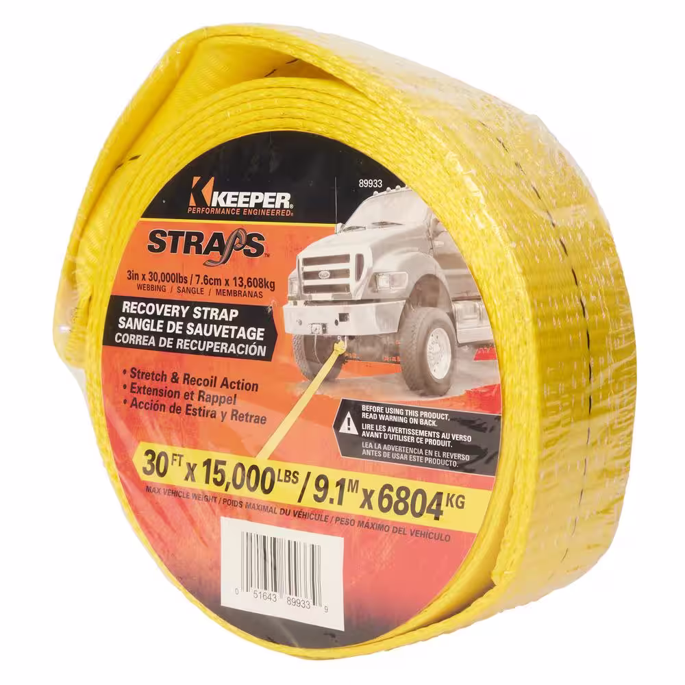 Keeper 30 ft. x 3 in. Recovery Strap