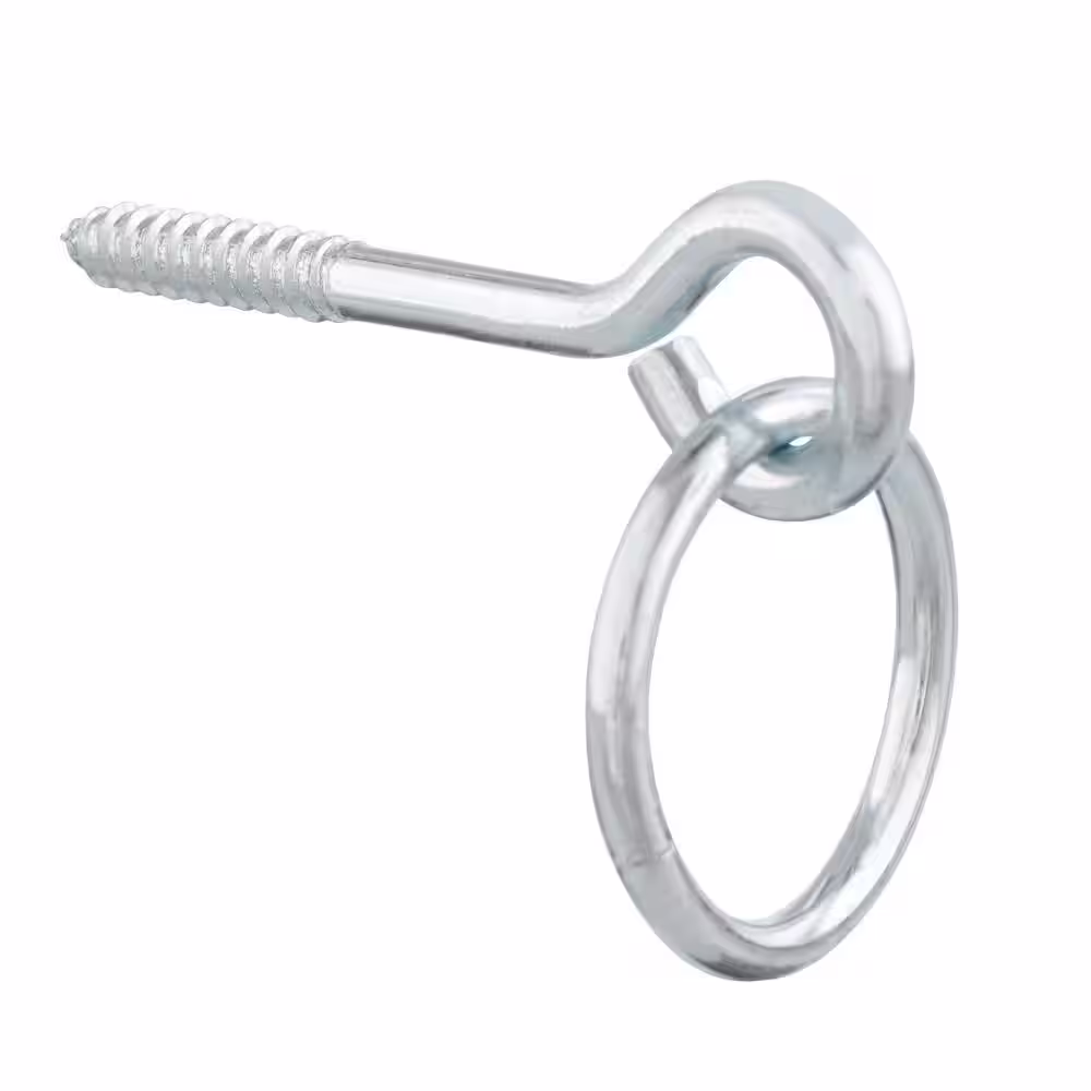 Everbilt 2 in. Zinc-Plated Hitching Ring with Screw Eye