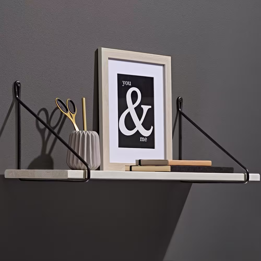 Dolle FIL 8.3 in. Black Steel Shelf Bracket