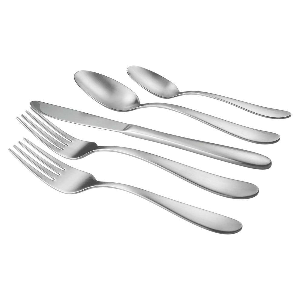 None Waverly 20-Piece Matte 18/0 Stainless Steel Flatware Set (Service for 4)