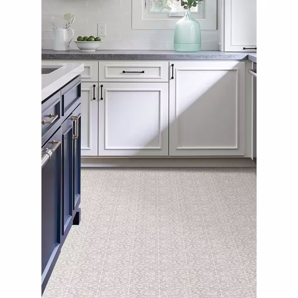 FloorPops Estate 12 in. W x 12 in. L Grey Peel & Stick Vinyl Tile Flooring (20 sq. ft./case)