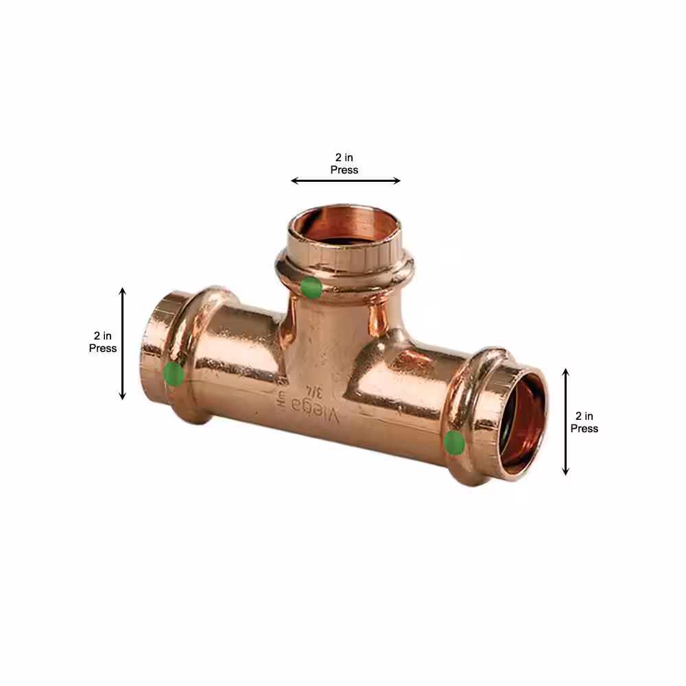 Viega ProPress 2 in. Press Copper Tee