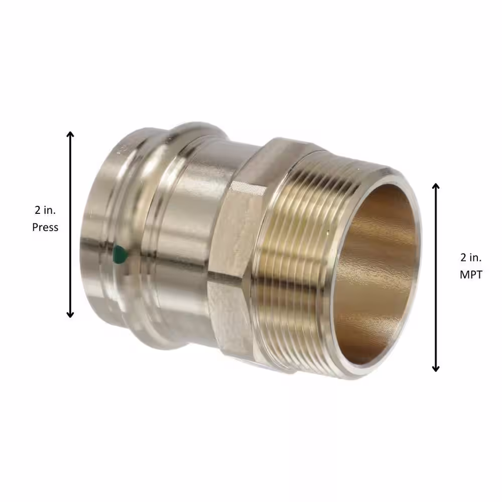 Viega ProPress 2 in. x 2 in. MPT Zero Lead Bronze Adapter