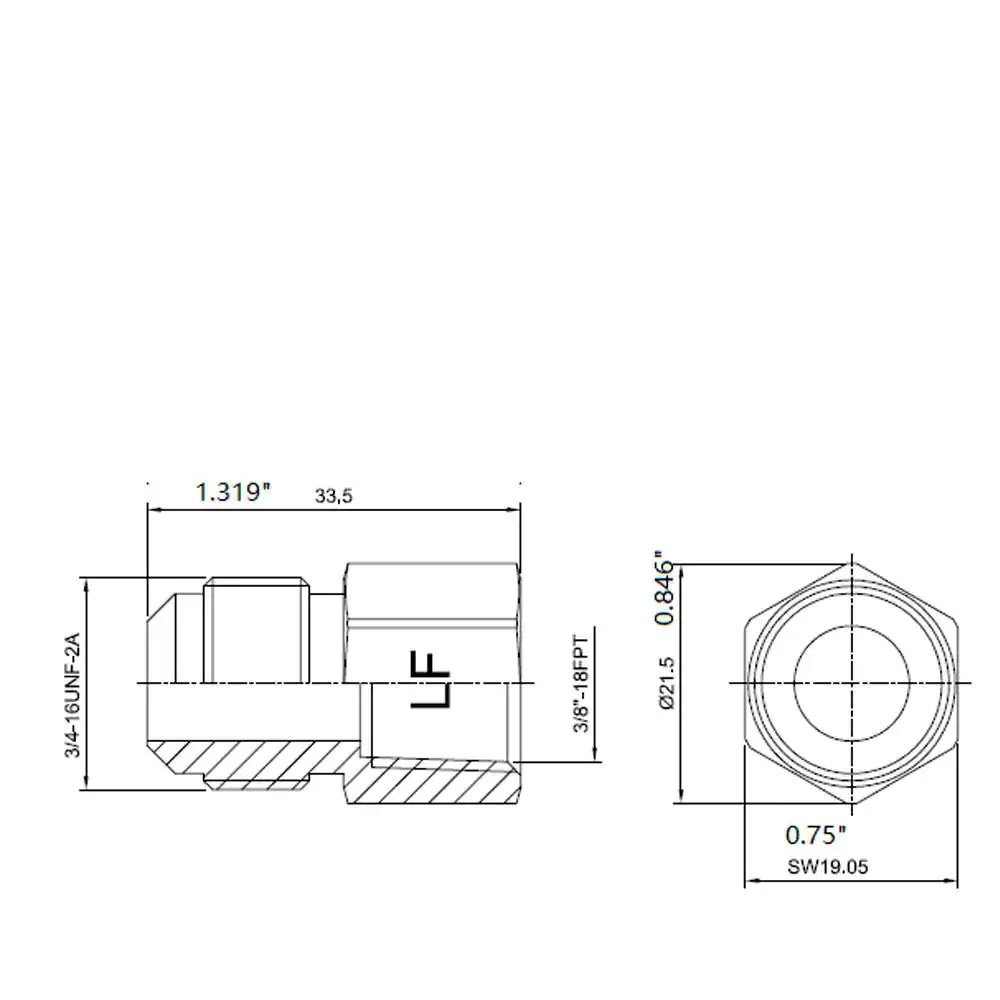 Everbilt 1/2 in. Flare x 3/8 in. FIP Brass Adapter Fitting