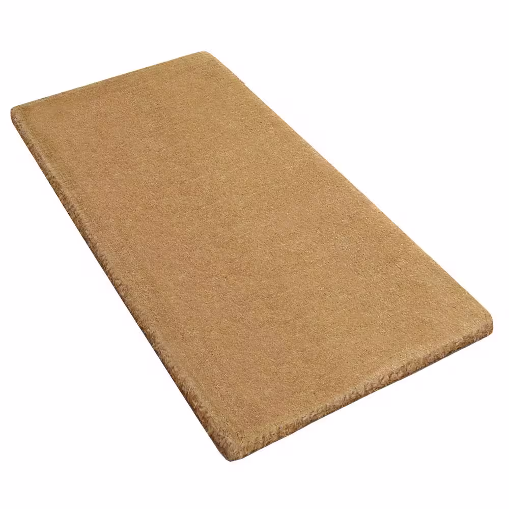 Nedia Home No Border 36 in. x 72 in. Heavy Duty Coir Plain Door Mat