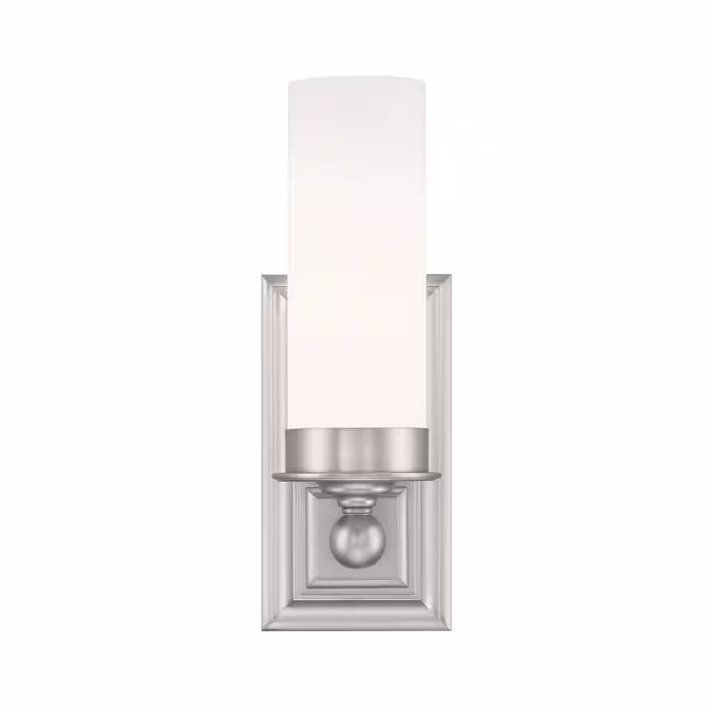NORWELL Richmond 1-Light Brush Nickel Wall Sconce