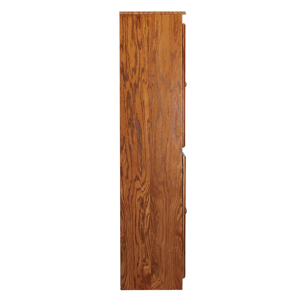Concepts In Wood 72 in. Oak Wood 5-shelf Standard Bookcase with Adjustable Shelves