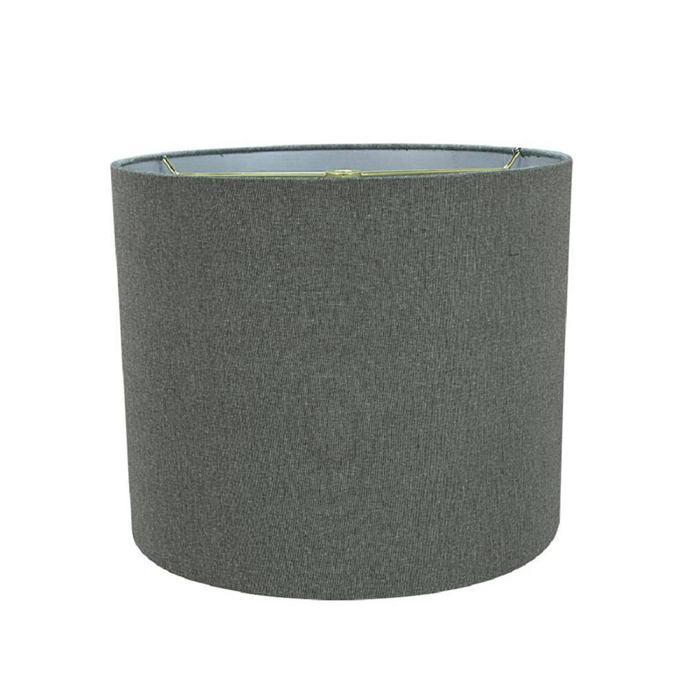 Aspen Creative Corporation 12 in. x 10 in. Grey Drum/Cylinder Lamp Shade