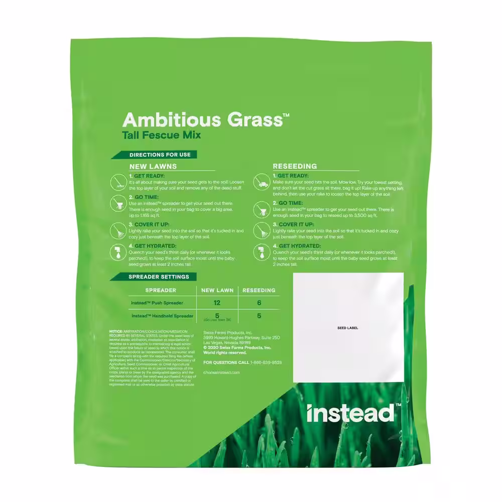 instead Ambitious Grass 7 lbs. Tall Fescue Grass Seed