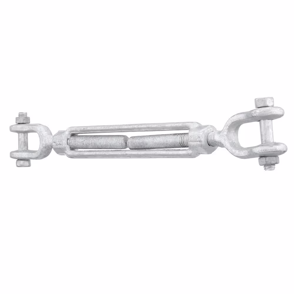 Everbilt 1/2 in. x 6 in. Galvanized Jaw and Jaw Turnbuckle