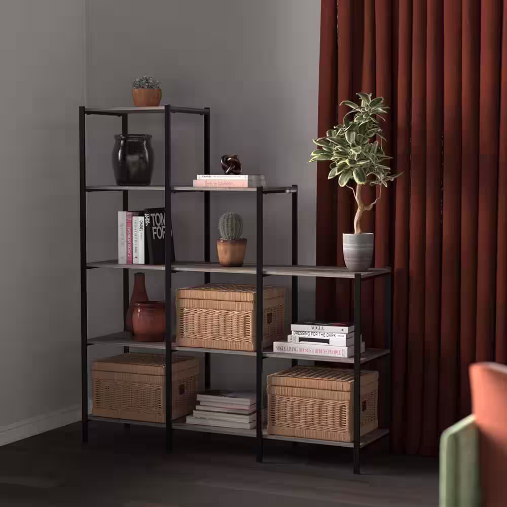 ClosetMaid 5-Tier Weathered Gray Freestanding Shelving Unit for Living Rooms and Home Offices