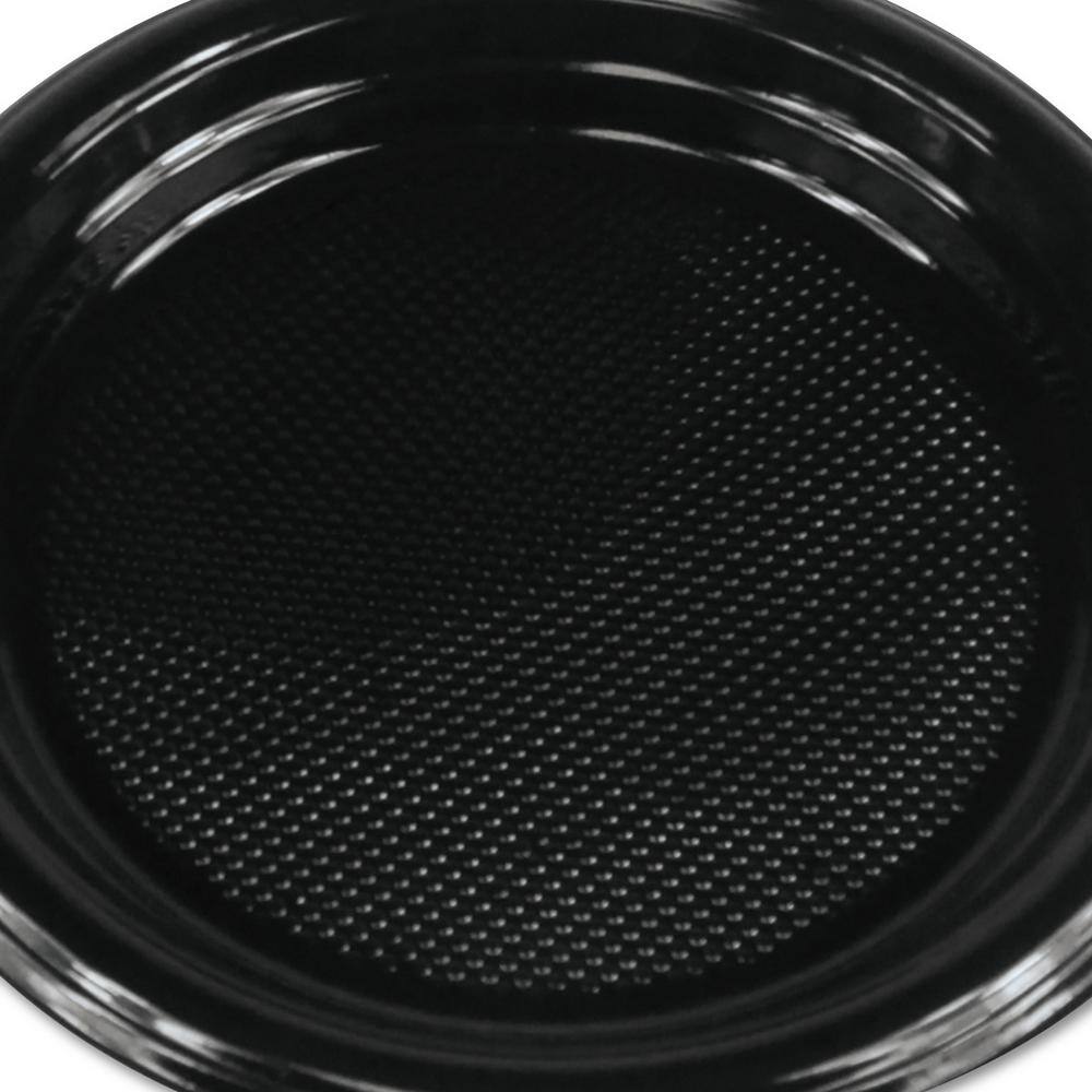Boardwalk Hi-Impact 6 in. Black Disposable Plastic Plates (1,000-Carton)