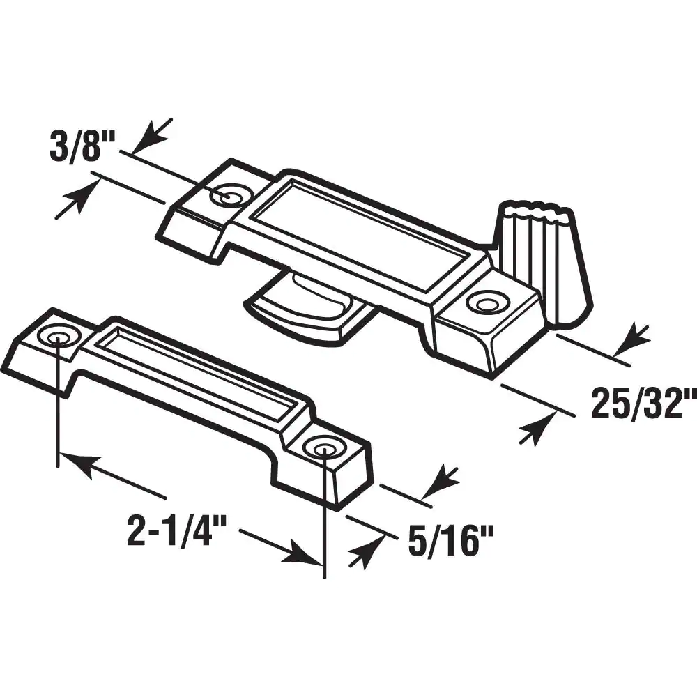Prime-Line Diecast White Finish, Window Sash Lock