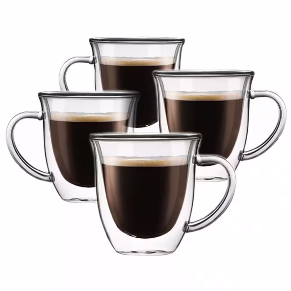 JoyJolt Serene 7.4 oz. Double Wall Insulated Glasses (Set of 4)