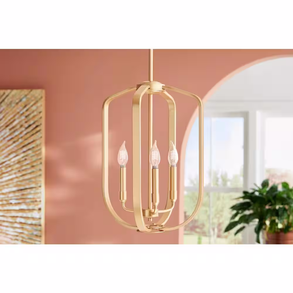 EcoSmart 60-Watt Equivalent BA11 Dimmable E12 Candelabra Fine Bendy Filament LED Vintage Edison Light Bulb Daylight (3-Pack)