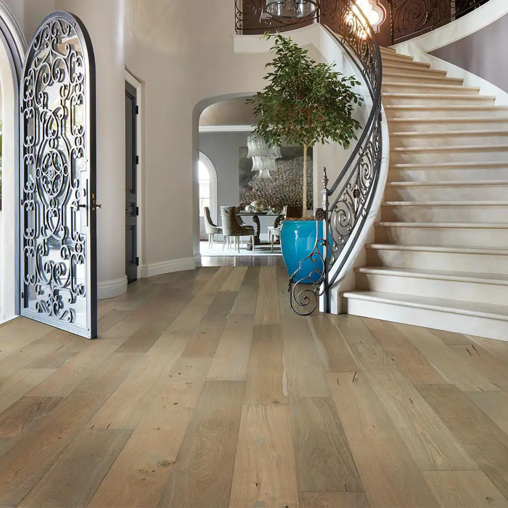 Malibu Wide Plank Castle Island French Oak 1/2 in. T x 7.5 in. W Water Resistant Wirebrushed Engineered Hardwood Flooring (23.4 sqft/case)