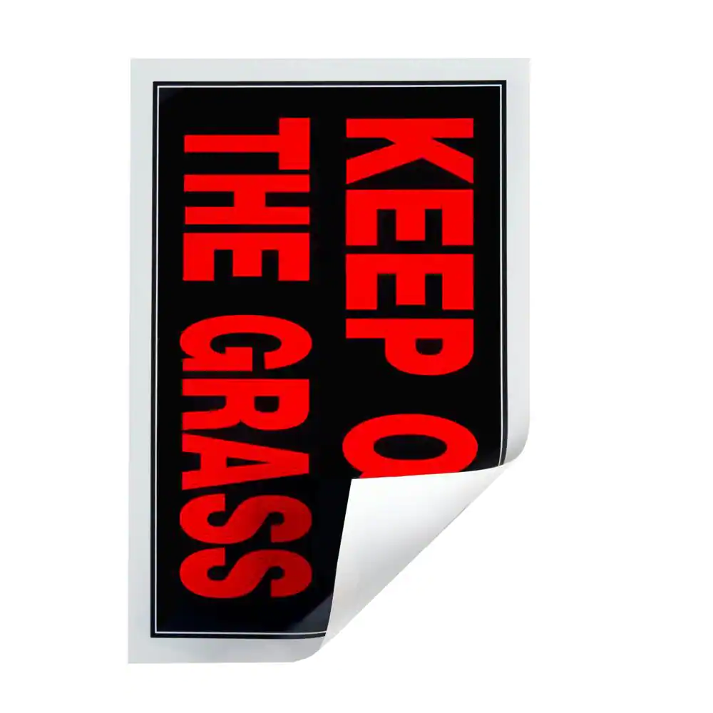 Everbilt 8 in. x 12 in. Plastic Keep Off Grass Sign