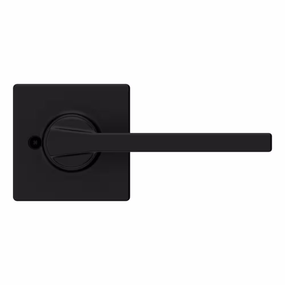 Kwikset Casey Matte Black Dummy Door Lever Featuring Microban