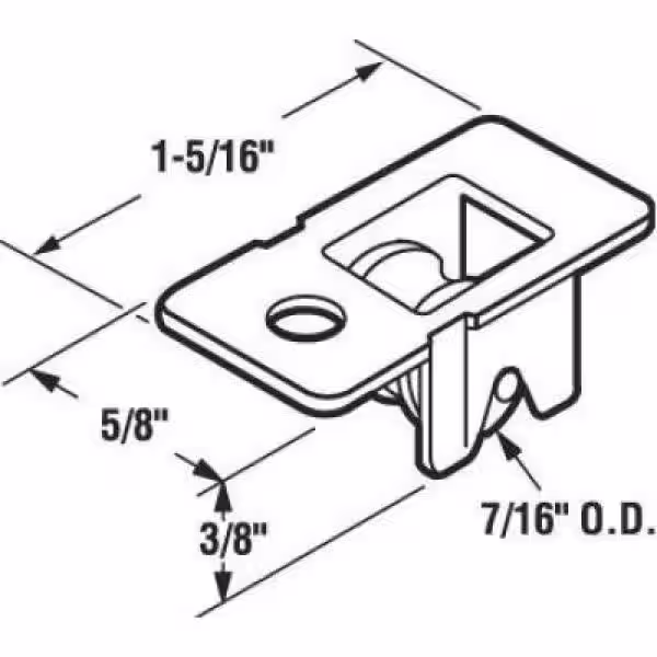 Prime-Line Roller Assembly, 7/16 in. Steel, Concave