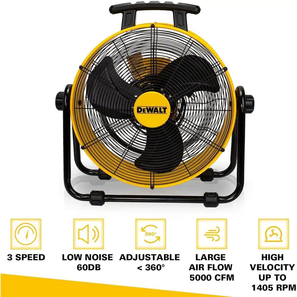 DEWALT 20 in. 3-Speed Heavy-Duty Drum Fan with 6 ft. Power Cord