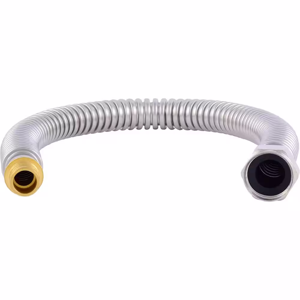 SharkBite 3/4 in. Crimp x 3/4 in. FIP x 24 in. Corrugated Stainless Steel Water Heater Connector