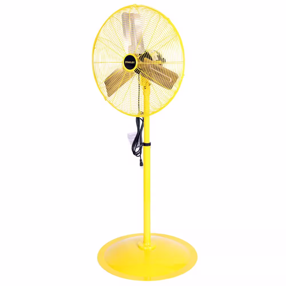 Stanley High Velocity Adjustable-Height 24 in. Oscillating Pedestal Fan