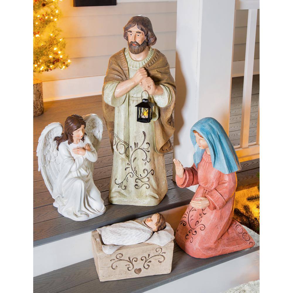Evergreen Statement Nativity Garden Statuary, Mary/Joseph/Jesus (Set of 3)