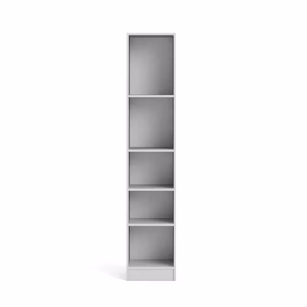 Tvilum Element 80 in. White Engineered Wood 5-Shelf Standard Bookcase