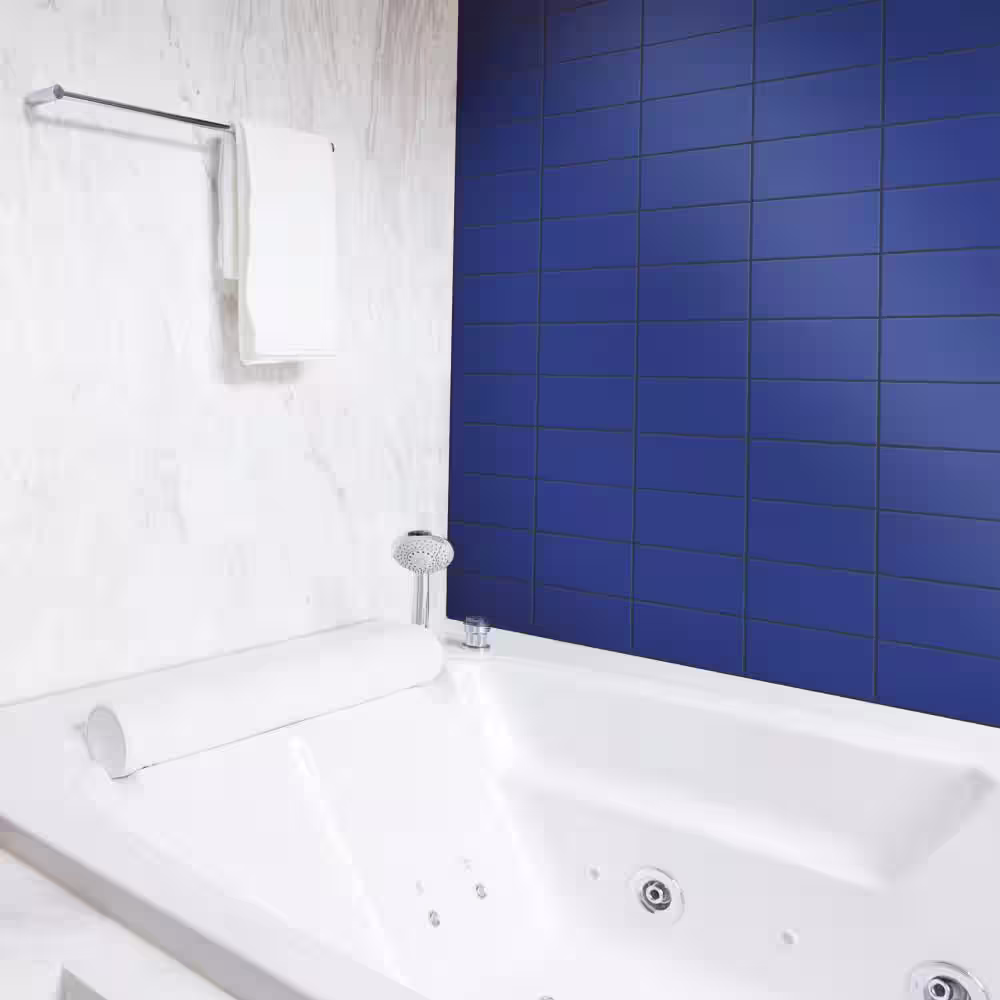 Merola Tile Piscina Brick Cobalt Glossy 4-3/4 in. x 9-5/8 in. Porcelain Floor and Wall Tile (11.22 sq. ft./Case)