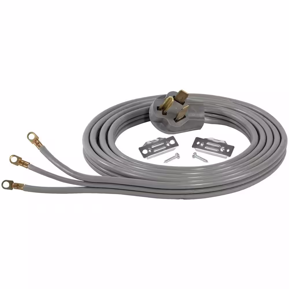 CERTIFIED APPLIANCE ACCESSORIES 10 ft. 10/3 3-Wire Closed-Eyelet 30-Amp Dryer Cord