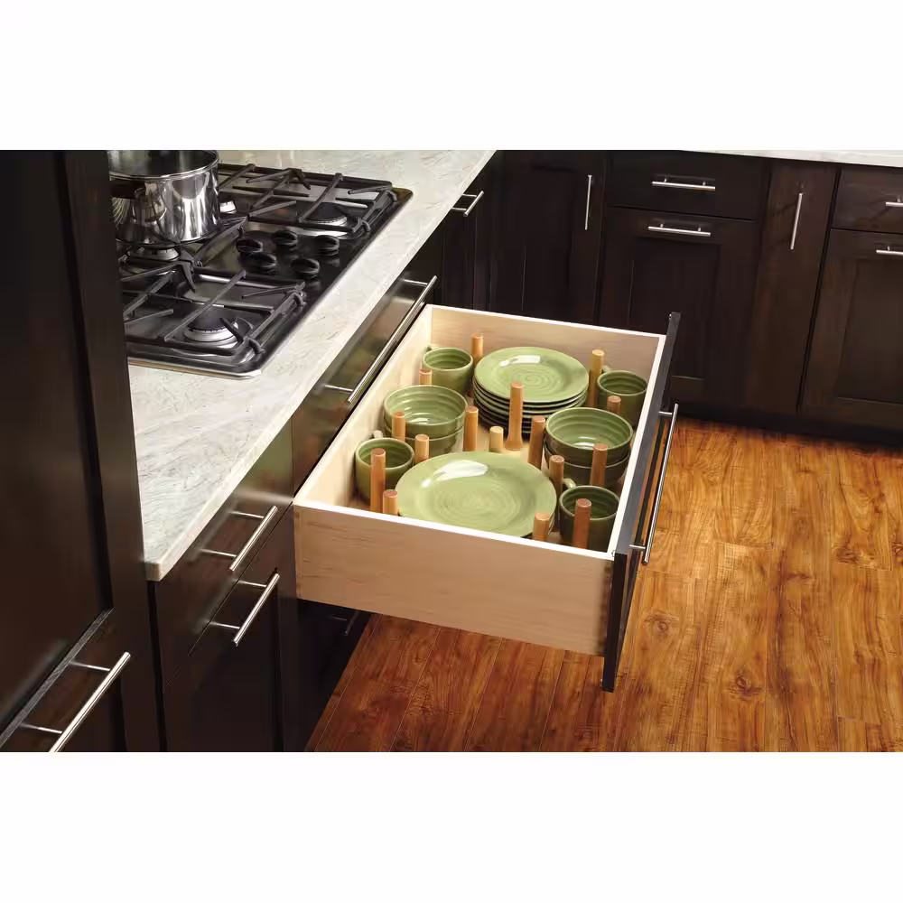 Rev-A-Shelf 6.62 in. H x 30.25 in. W x 21.25 in. D Medium Cabinet Drawer Peg System Insert with Wood Pegs