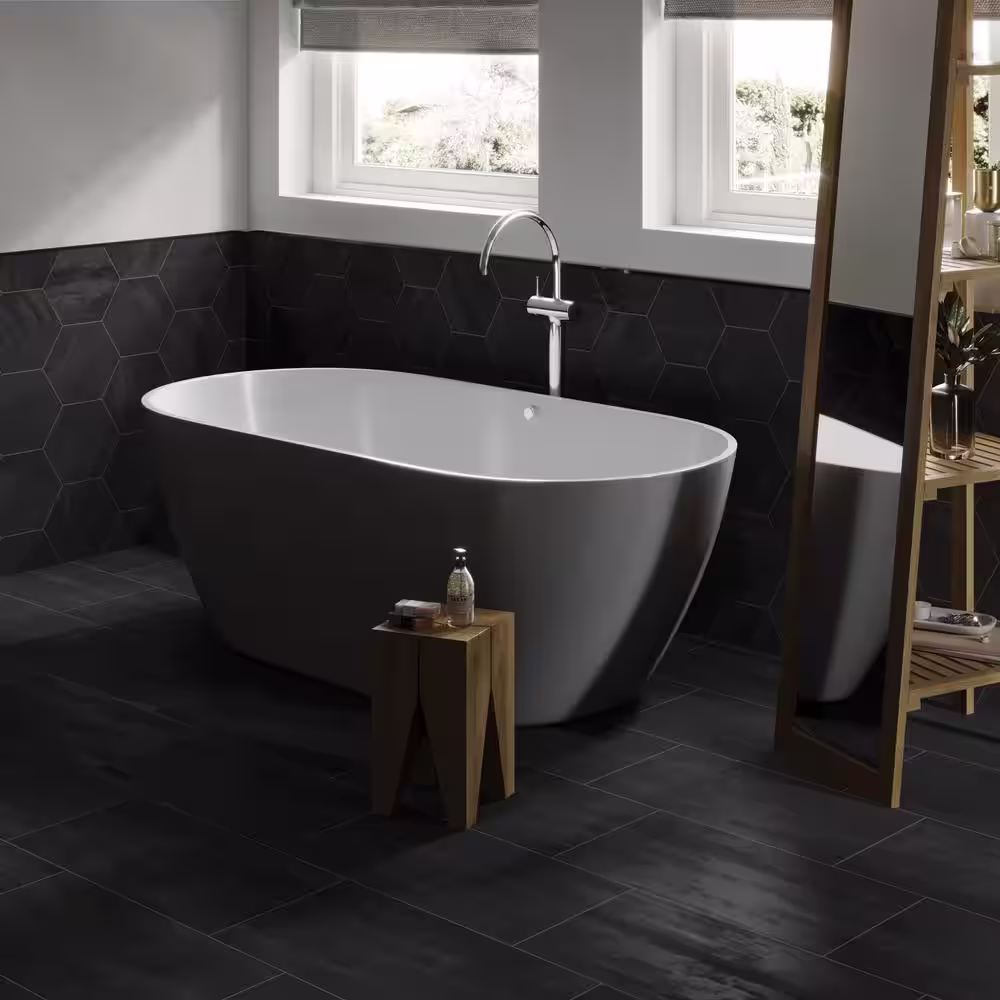 Corso Italia Ray Black HEX 8.5 in. x 10 in. Porcelain Floor and Wall Tile (13.98 sq. ft./Case)